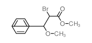 Benzenepropanoic acid, a-bromo-b-methoxy-, methyl ester structure