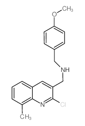 3-Quinolinemethanamine,2-chloro-N-[(4-methoxyphenyl)methyl]-8-methyl-(9CI) Structure