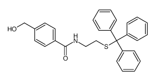 4-(hydroxymethyl)-N-(2-tritylsulfanylethyl)benzamide Structure