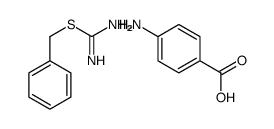 4-aminobenzoic acid,benzyl carbamimidothioate结构式