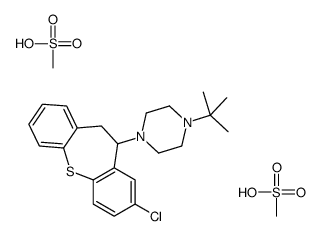 1-tert-butyl-4-(3-chloro-5,6-dihydrobenzo[b][1]benzothiepin-5-yl)piperazine,methanesulfonic acid结构式