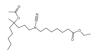 ethyl 7-(N-(4-acetoxy-4-methylnonyl)cyanamido)heptanoate结构式