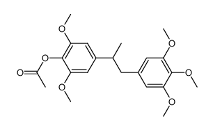 Acetic acid 2,6-dimethoxy-4-[1-methyl-2-(3,4,5-trimethoxy-phenyl)-ethyl]-phenyl ester Structure