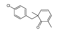 6-[(4-chlorophenyl)methyl]-2,6-dimethylcyclohexa-2,4-dien-1-one结构式