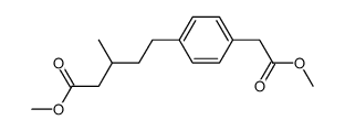 5-(4-carbomethoxymethylphenyl)-3-methylvaleric acid methyl ester Structure