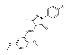 1-(p-Chlorophenyl)-4-(2',5'-dimethoxyphenylazo)-3-methylpyrazolin-5-on结构式