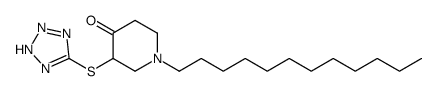 1-dodecyl-3-(2H-tetrazol-5-ylsulfanyl)piperidin-4-one Structure