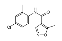 N-(4-chloro-2-methylphenyl)-5-methyl-1,2-oxazole-4-carboxamide结构式