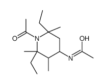 N-(1-acetyl-2,6-diethyl-2,3,6-trimethylpiperidin-4-yl)acetamide结构式