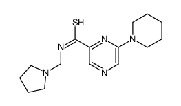 6-piperidin-1-yl-N-(pyrrolidin-1-ylmethyl)pyrazine-2-carbothioamide Structure