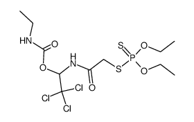 Ethyl-carbamic acid 2,2,2-trichloro-1-[2-(diethoxy-thiophosphorylsulfanyl)-acetylamino]-ethyl ester Structure