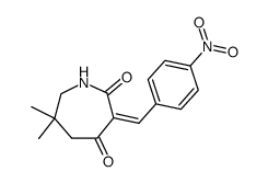 6,6-dimethyl-3-(4-nitro-benzylidene)-azepane-2,4-dione Structure