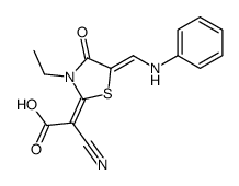 2-CYANO-2-(3-ETHYL-4-OXO-5-((PHENYLAMINO)METHYLENE)THIAZOLIDIN-2-YLIDENE)ACETIC ACID picture