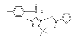 [2-tert-butyl-5-methyl-4-(4-methylphenyl)sulfonylpyrazol-3-yl] furan-2-carboxylate Structure