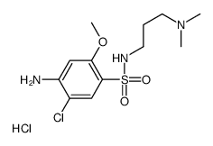 4-amino-5-chloro-N-[3-(dimethylamino)propyl]-2-methoxybenzenesulfonamide,hydrochloride Structure