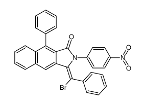3-(α-Brom-benzyliden)-2-(4-nitrophenyl)-7-phenyl-5,6-benzophthalimidin Structure