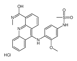 9-[4-(methanesulfonamido)-2-methoxyanilino]-N-methylacridine-4-carboxamide,hydrochloride Structure