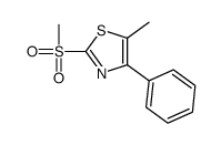 5-methyl-2-methylsulfonyl-4-phenyl-1,3-thiazole结构式