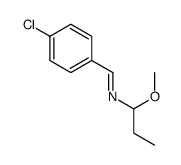 1-(4-chlorophenyl)-N-(1-methoxypropyl)methanimine Structure