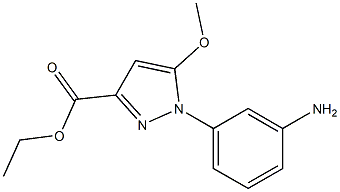 1-(3-amino-phenyl)-5-methoxy-1H-pyrazole-3-carboxylic acid ethyl ester结构式