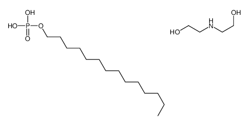 bis(2-hydroxyethyl)ammonium tetradecyl hydrogen phosphate结构式