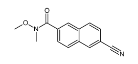 6-cyano-N-methoxy-N-methylnaphthalene-2-carboxamide结构式