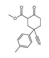2-carbomethoxy-4-cyano-4-(p-tolyl)cyclohexanone Structure
