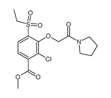 2-chloro-3-(pyrrolidinocarbonyl-methoxy)-4-ethylsulfonyl-benzoic acid methyl ester Structure