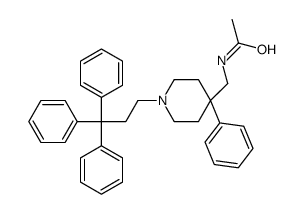 N-[[4-phenyl-1-(3,3,3-triphenylpropyl)piperidin-4-yl]methyl]acetamide Structure