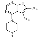 5,6-DIMETHYL-4-PIPERAZINOTHIENO[2,3-D]PYRIMIDINE structure