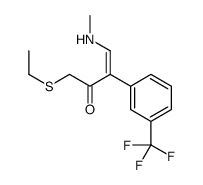 (E)-1-ethylsulfanyl-4-(methylamino)-3-[3-(trifluoromethyl)phenyl]but-3-en-2-one结构式