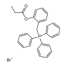 2-(1-oxopropoxy)phenylmethyl triphenylphosphonium bromide Structure