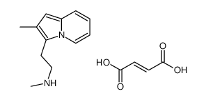 (Z)-4-hydroxy-4-oxobut-2-enoate,methyl-[2-(2-methylindolizin-3-yl)ethyl]azanium Structure