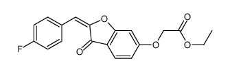 ethyl 2-[[2-[(4-fluorophenyl)methylidene]-3-oxo-1-benzofuran-6-yl]oxy]acetate结构式