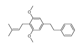 1,3-Dimethoxy-2-(3-methyl-2-butenyl)-5-phenethylbenzol结构式