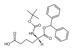 Nα-(tert-butyloxycarbonyl)-L-α-aminoadipic acid α-benzhydryl ester Structure