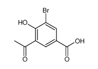3-acetyl-5-bromo-4-hydroxybenzoic acid结构式