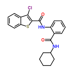 3-Chloro-N-[2-(cyclohexylcarbamoyl)phenyl]-1-benzothiophene-2-carboxamide Structure