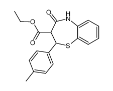 4-oxo-2-p-tolyl-2,3,4,5-tetrahydro-benzo[b][1,4]thiazepine-3-carboxylic acid ethyl ester结构式