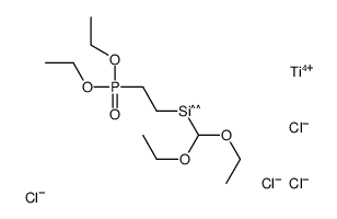 diethoxymethyl(2-diethoxyphosphorylethyl)silicon,titanium(4+),tetrachloride Structure