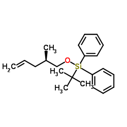 (3R)-3-Methyl-4-(tert-buty)diphenylsilyloxy)pent-1-ene结构式