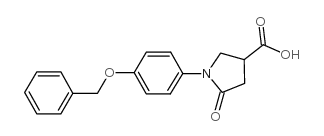 1-[4-(BENZYLOXY)PHENYL]-5-OXO-3-PYRROLIDINECARBOXYLIC ACID结构式