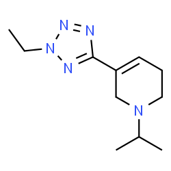 Pyridine, 3-(2-ethyl-2H-tetrazol-5-yl)-1,2,5,6-tetrahydro-1-(1-methylethyl)- (9CI)结构式