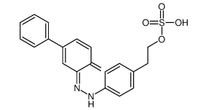 2-[4-[(2Z)-2-(6-oxo-3-phenylcyclohexa-2,4-dien-1-ylidene)hydrazinyl]phenyl]ethyl hydrogen sulfate Structure