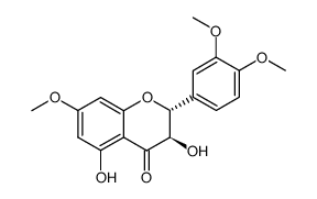 (+)-3',4',7-tri-O-methyldihydroquercetin Structure