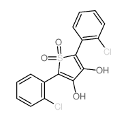 2,5-bis(2-chlorophenyl)-1,1-dioxo-thiophene-3,4-diol structure