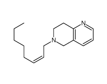 6-[(E)-oct-2-enyl]-7,8-dihydro-5H-1,6-naphthyridine结构式