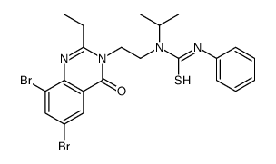 1-[2-(6,8-dibromo-2-ethyl-4-oxoquinazolin-3-yl)ethyl]-3-phenyl-1-propan-2-ylthiourea结构式