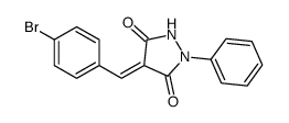 (4E)-4-(4-Bromobenzylidene)-1-phenyl-3,5-pyrazolidinedione Structure