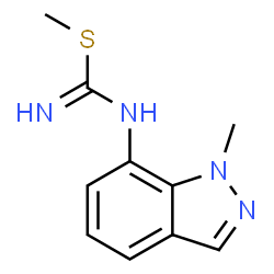 Carbamimidothioic acid, (1-methyl-1H-indazol-7-yl)-, methyl ester (9CI)结构式